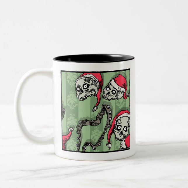 Tasse 2 Couleurs Crânes Jingle - Pop Goth Vacances Surreal (Gauche)