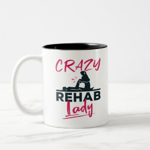 Tasse 2 Couleurs Crazy Rehab Lady Thérapeute Physique