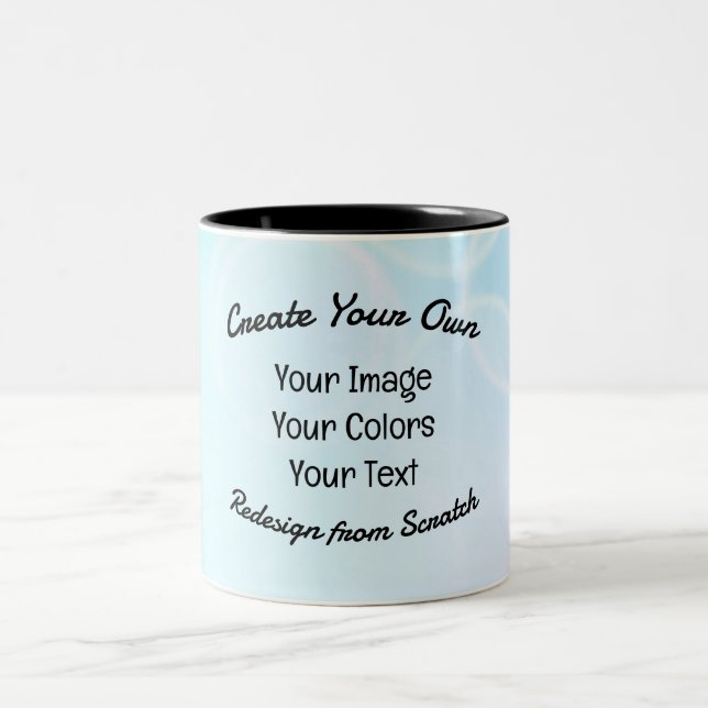 Tasse 2 Couleurs Créez votre propre conception/logo personnalisé (Centre)