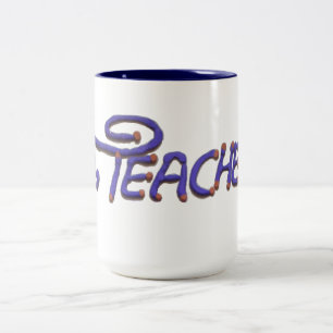 Tasse 2 Couleurs Créez votre propre magnifique texte enseignant ext