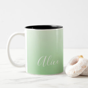 Tasse 2 Couleurs Créez votre propre Sage OMbre et votre nom
