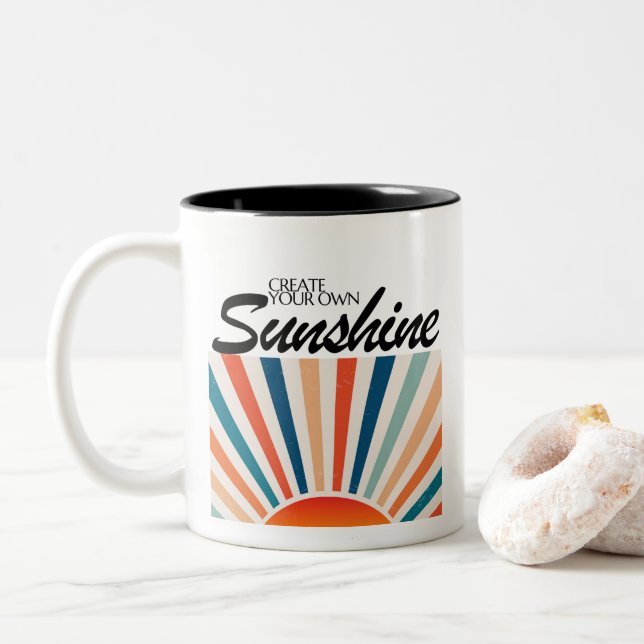 Tasse 2 Couleurs Créez votre propre soleil (Avec donut)