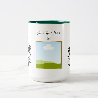 Tasse 2 Couleurs Créez votre propre texte de modèle personnalisé