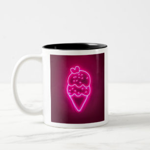 Tasse 2 Couleurs Crème glacée Art fraise Crème glacée Clip Art Pain