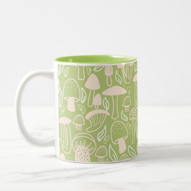 Tasse 2 Couleurs Crème verte aux champignons (Gauche)