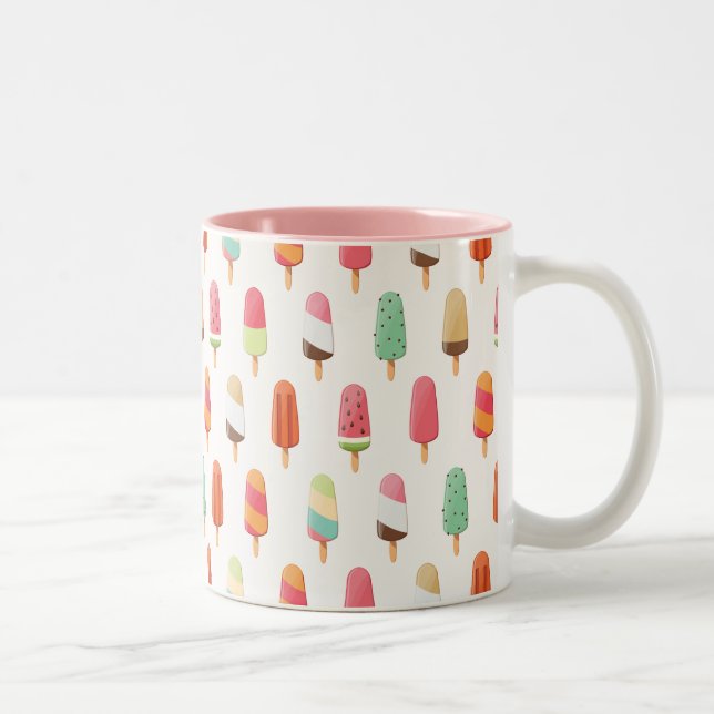 Tasse 2 Couleurs Crèmes glacées colorées amusantes et mignonnes mot (Droit)