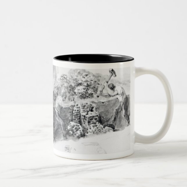 Tasse 2 Couleurs Creusement d'un trou pour les bases (Droit)