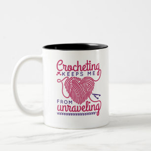 Tasse 2 Couleurs Crocheting M'Empêche De Se Débrouiller