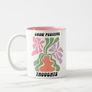 Tasse 2 Couleurs Croissance des pensées positives, fleur