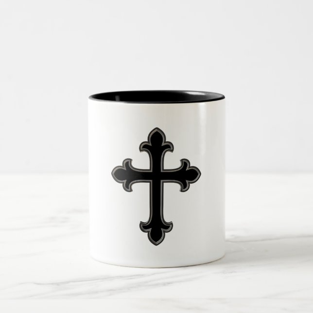 Tasse 2 Couleurs Croix chrétienne (Centre)