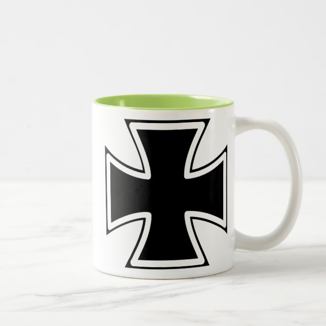 Tasse 2 Couleurs Croix fraîche de fer (Droit)