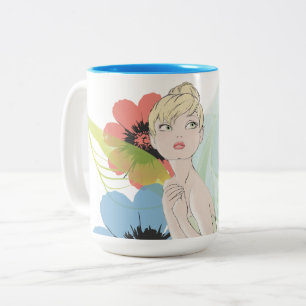 Tasse 2 Couleurs Croquis Bell Tinker Avec Fleurs Cosmos