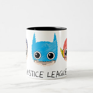 Tasse 2 Couleurs Croquis des chefs de la Mini Ligue de Justice