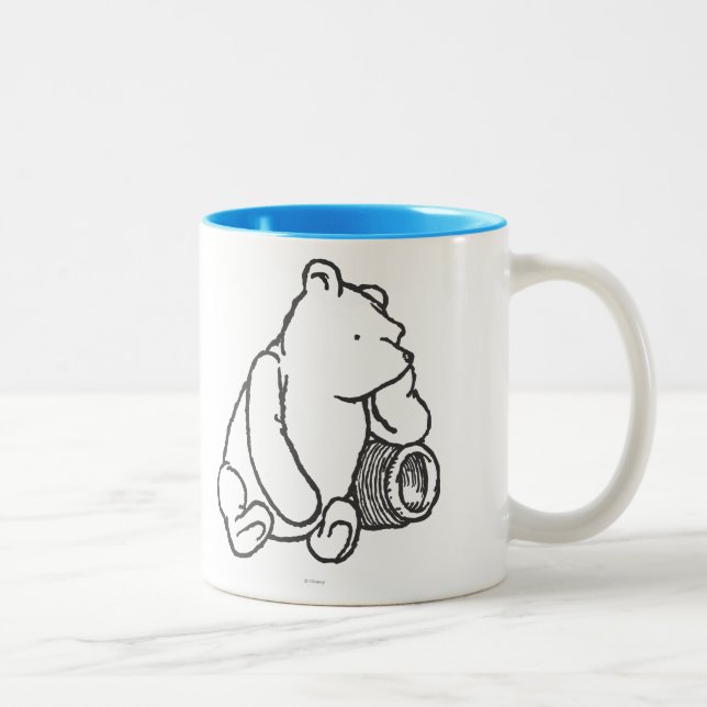 Tasse 2 Couleurs Croquis Winnie l'Ooh 2 (Droit)