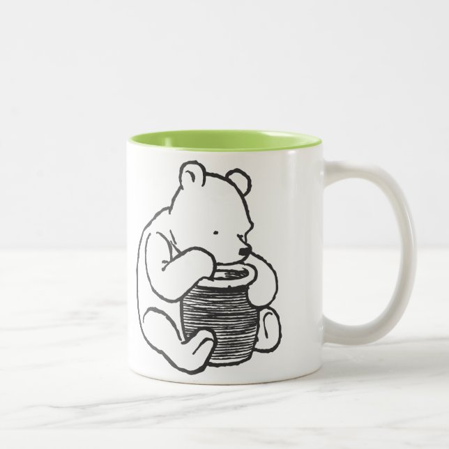 Tasse 2 Couleurs Croquis Winnie the Pooh 3 (Droit)