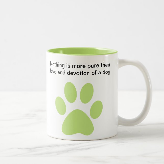 Tasse 2 Couleurs Croyance d'amoureux de les chiens (Droit)