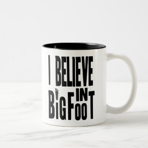 Tasse 2 Couleurs Croyez en BIGFOOT - noir