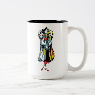 Tasse 2 Couleurs Cruella De Vil   Dans ses fourrures