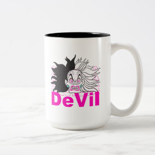 Tasse 2 Couleurs Cruella De Vil Dans une page