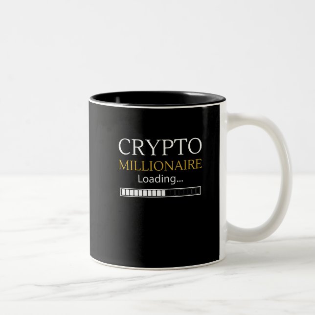Tasse 2 Couleurs Crypto Millionaire Chargement drôle marchand de pi (Droit)