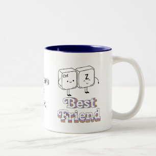 Tasse 2 Couleurs Ctrl+Z minuscule "ANNULER"   Meilleur ami personna