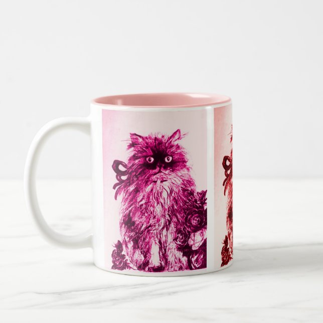 Tasse 2 Couleurs CUISINE AVEC ROSES, Rose Fuchsia Blanc (Gauche)