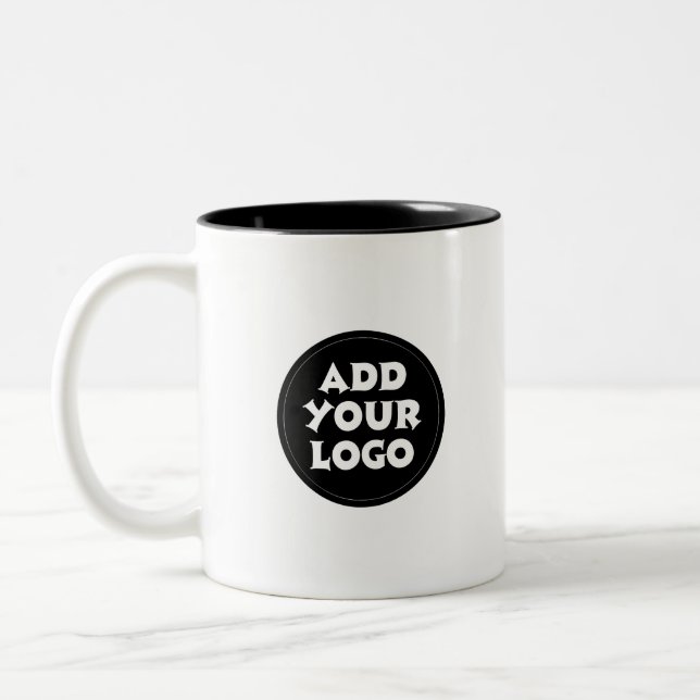 Tasse 2 Couleurs Custom Business logo QR code website  (Gauche)
