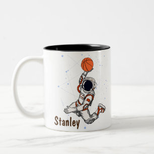 Tasse 2 Couleurs Cute astronaute Espace Extérieur Galaxie Basketbal
