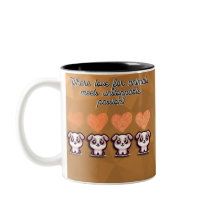 Cute Cat & Hearts Coffee Cup for Animal Lovers