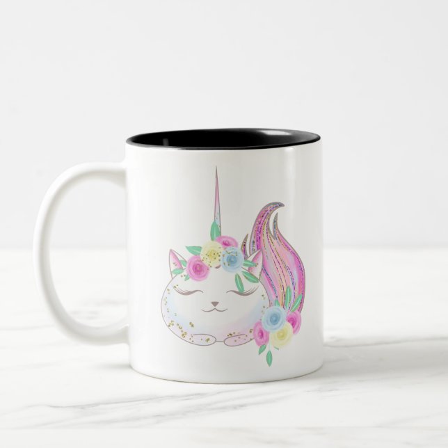 Tasse 2 Couleurs Cute Caticorn (Gauche)