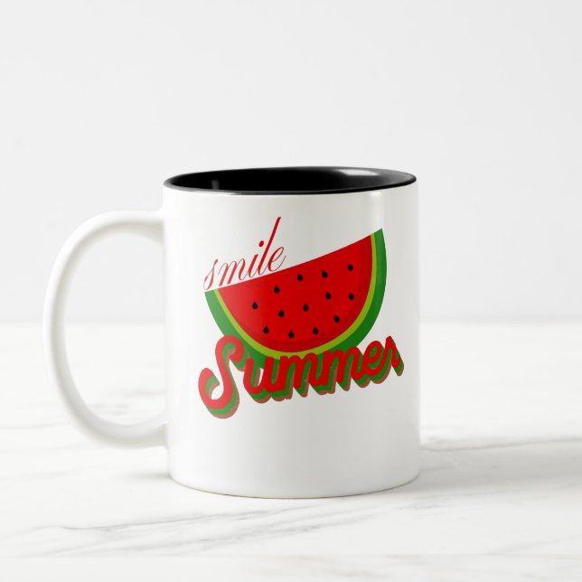 Tasse 2 Couleurs Cute été Vacay Mode chil pastèque (Gauche)