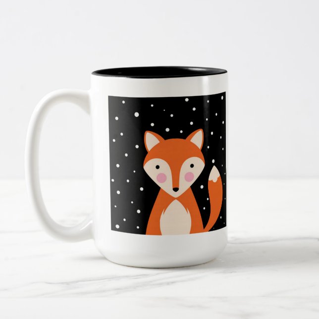 Tasse 2 Couleurs Cute Fox (Gauche)