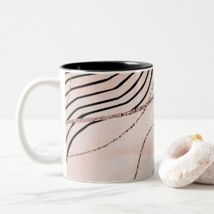 Tasse 2 Couleurs Cute Girl Rose Bohême Rose Gold Design