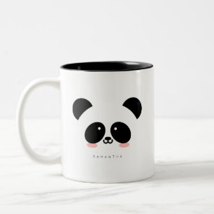Tasse 2 Couleurs Cute Kawaii Panda  Ajouter votre nom
