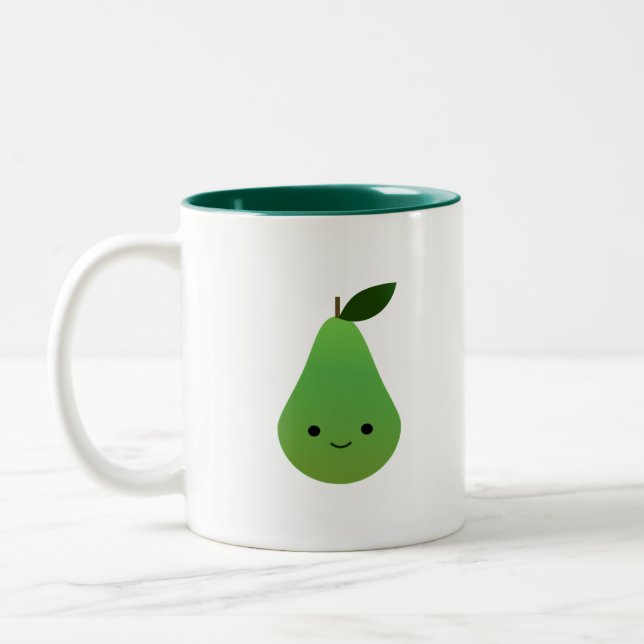 Tasse 2 Couleurs Cute Kawaii Pear (Gauche)