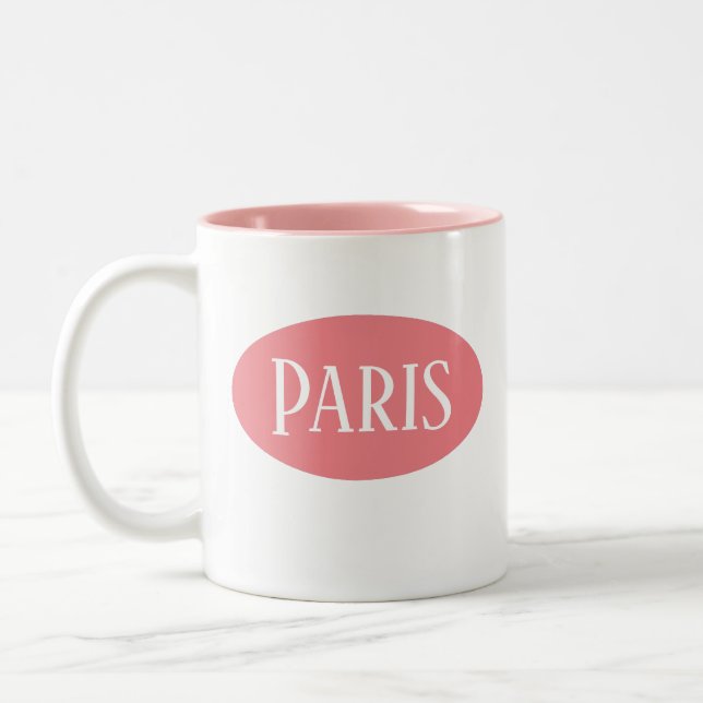 Tasse 2 Couleurs Cute Musique rose Paris (Gauche)