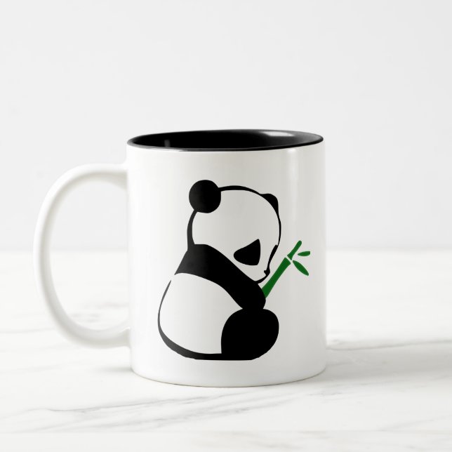 Tasse 2 Couleurs Cute Panda bambou (Gauche)