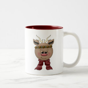 Tasse 2 Couleurs Cute Reindeer