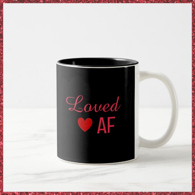 Tasse 2 Couleurs Cute Rouge Coeur adoré AF (Créateur téléchargé)