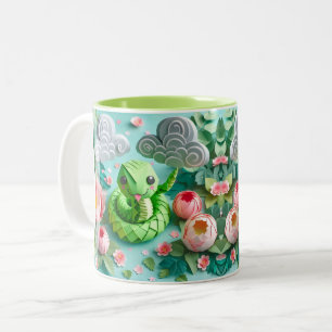 Tasse 2 Couleurs Cute serpent du Nouvel An chinois 2025 2TM2