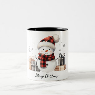 Tasse 2 Couleurs Cute Snowman /Joyeux Noël