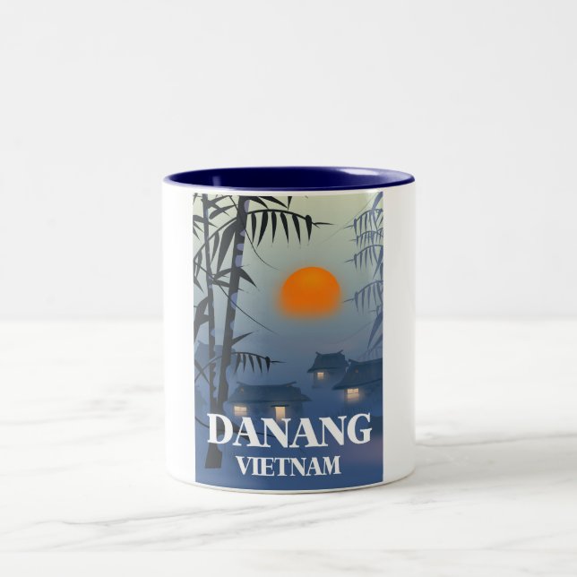 Tasse 2 Couleurs Da Nang Vietnam poster Voyage (Centre)