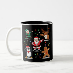 Tasse 2 Couleurs Dabing Père Noël Elf Friends Noël Noël Noël Noël N