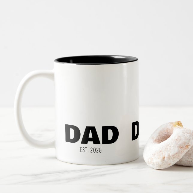 Tasse 2 Couleurs Dad Established New Dad Gift (Avec donut)