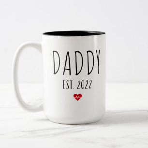 Tasse 2 Couleurs Daddy est 2022 nouvelle fête des pères papa