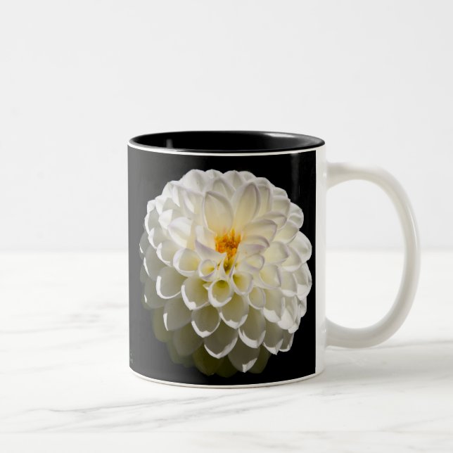 Tasse 2 Couleurs Dahlias blancs (Droit)