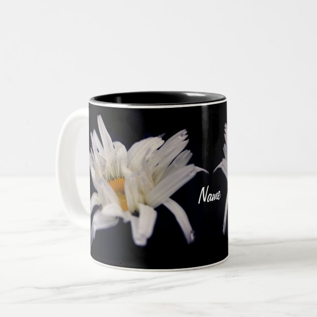 Tasse 2 Couleurs Daisy In Disarray Personnalisé (Devant gauche)