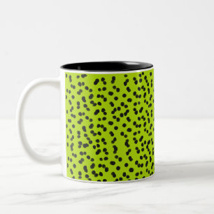 Tasse 2 Couleurs Dalmatien Vert Clair Tacheté De Noir Peint