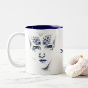 Tasse 2 Couleurs Dame Aliène Miss Univers Fantastique Science-ficti