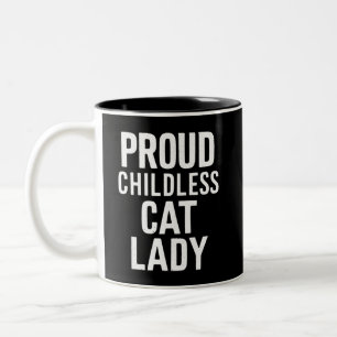 Tasse 2 Couleurs Dame de chat sans enfants pour femme maman de chat